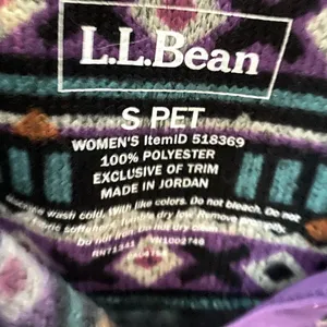 L.L. Bean Aztec Print Fleece Pullover Sweater Snap-T Womens S Granola Gorpcore thumbnail 10