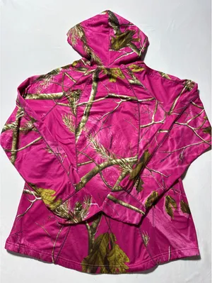 Realtree AP Pink Camo Hoodie Jacket L/G 12-14 Girls Hunting thumbnail 7