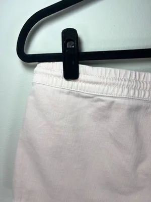 Aerie Pull-On Raw Hem Shorts Pale Pink Pockets Beachy Coastal Vacation Sz Medium thumbnail 8