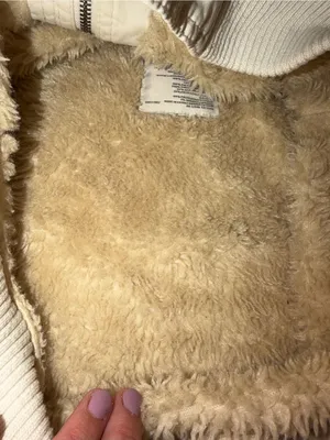 Vintage Y2K Aeropostale Faux Fur Lined Jacket Women’s Large Cream thumbnail 7