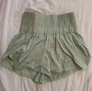 Free People Way Home Shorts Light Green thumbnail 1