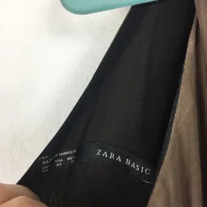 Zara Empire Waist Brown Satin Open Back Slit Maxi Dress Size XS thumbnail 7