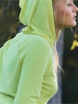 FP Movement Wild Ride Hoodie Sour Citrus Light Yellow Extra Large New With Tags thumbnail 8