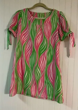 Lilly Pulitzer dress 100% silk side zip size 0 thumbnail 1
