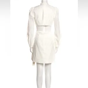 NWT Zimmermann Zinnia Bow Cut Out Short Dress thumbnail 6