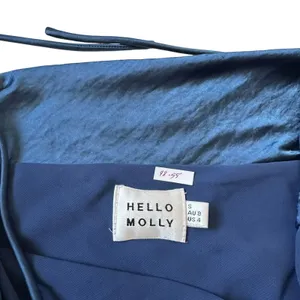 Hello Molly Blue Lined Open Back Halter Dress Women's Size 4 | 48-55 thumbnail 4