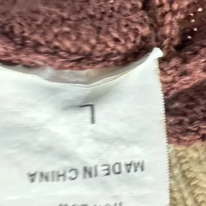 Jhon Peters cream brown and gray color block sweater size large thumbnail 7