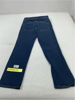 Woman’s Express 90s Slim Super High Rise Blue Denim Jeans 8 short Solid thumbnail 2