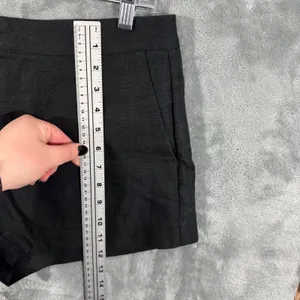 Joie Black Caviar Linen Catia Shorts Zip Fly Side Pocket Womens Size 4 thumbnail 7