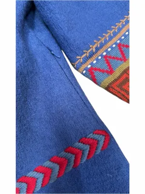 Coldwater Creek Boiled Wool Southwest Jacket – Boho Western Statement Medium thumbnail 3