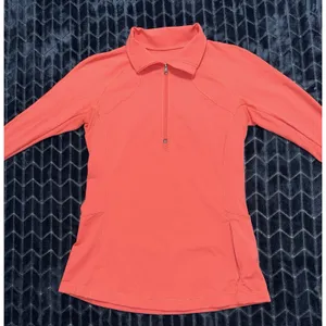 LULULEMON Women's Race GRACE 1/2 ZIP Coral Size 6 thumbnail 2