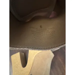 Steve Madden tan suede and cork platform heels women's 9 block heel thumbnail 4