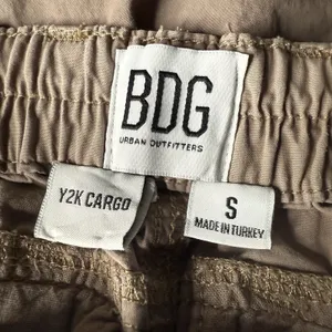BDG Urban Outfitters S Wide Leg Y2K Baggy Cargo Pants Low Rise Pockets Khaki thumbnail 7