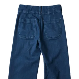 Maeve Anthropologie The Colette Wide Leg High Rise Jeans Indigo Blue Size 25T thumbnail 5