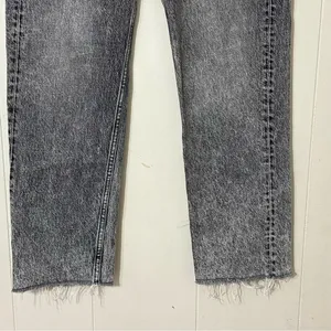 & Other Stories Stockholm Atelier High Rise Straight Leg Jeans Gray Black Raw He thumbnail 4