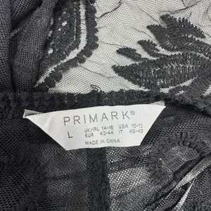 Primark Black Lace Embroidered Floral Cover-Up - Size‎ L. thumbnail 10