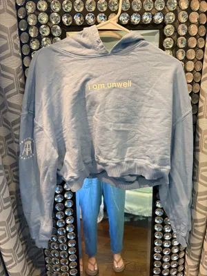 Call Her Daddy Cropped Barstool Sports Hoodie I Am Unwell thumbnail 1