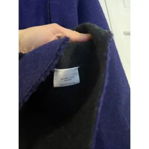 Eileen Fisher felted wool three button blazer cardigan size small blueish purple thumbnail 4