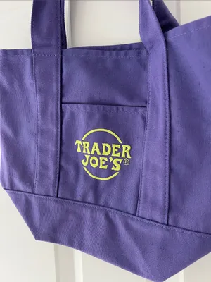 Trader Joe's Purple Canvas Tote Limited Edition thumbnail 2