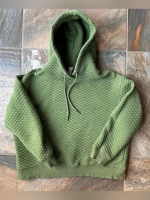 Zyia Active Pine Quilted Diamond Hoodie Women’s Size Medium thumbnail 1