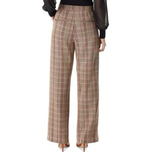 Sam Edelman Womens 8 Plaid Side Buckle wide Leg slacks Wild Aster pants thumbnail 4
