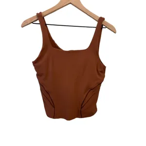 NWT Lululemon Nulu and Mesh-Back Shelf-Bra Yoga Tank Top 8 Ancient Copper thumbnail 4