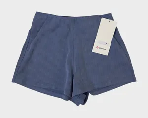 Lululemon Ribbed Softstreme High-Rise Short 2” Oasis Blue, Size 2 thumbnail 1