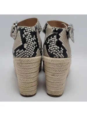 Nine West Adell Snakeskin Espadrille Wedge Heel Ankle Strap Sandals Size 7.5 thumbnail 9