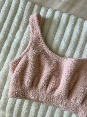 Lala Sleepwear Cozy Plush Pink Lounge Tank thumbnail 2