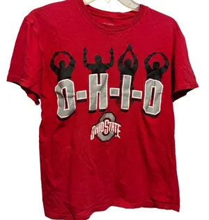 OSU Ohio State University Varsity Authentic Apparel Tee Shirt, Small thumbnail 1