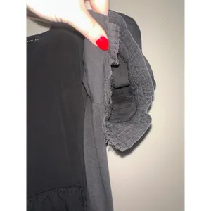 English Factory Black Puff Sleeve High Low Knit Combo Mini Dress Size M thumbnail 6