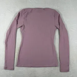 SKIMS Cotton Jersey Long Sleeve Square Neck Top Dusty Rose Mauve Small thumbnail 7