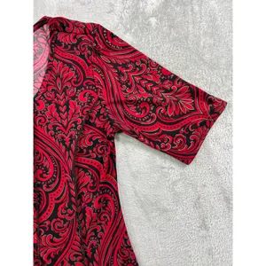 Whimsigoth Skater Dress S Fit Flare Black Red Paisley Emo Feminine Flowy thumbnail 5