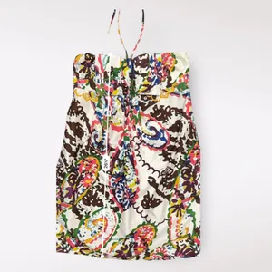 Alexia Admor White Floral Print Silk Halter Mini Party‎ Cocktail Dress Size S thumbnail 7