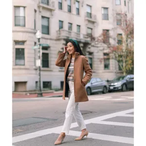 J.Crew Lodge Coat Italian Stadium-Cloth Wool Heather Brown Camel thumbnail 2