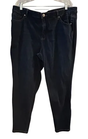 Lane Bryant Women's Plus Size 22 Blue Ankle Jeans Super Stretch‎ thumbnail 1