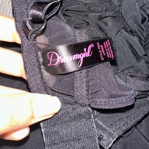 Dreamgirl Women's Lace Ruffle Sheer Lingerie Ribbon Detailed Strap large chiffon thumbnail 5
