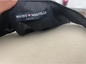 Brandy Melville Black Floral Cut Out Crop Top thumbnail 2