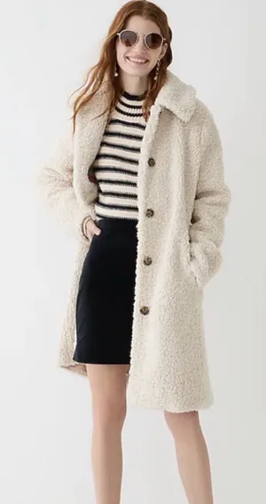 Abercrombie and fitch Sherpa teddy coat white XXS thumbnail 1