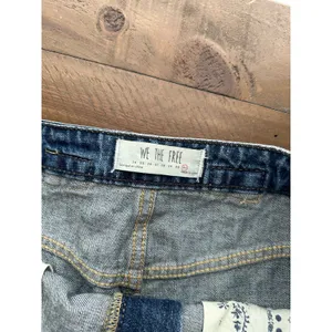 Free People We The Free Rugged A-Line Denim Mini Skirt in Blue Size 31 thumbnail 6