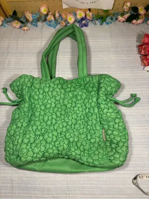 WILDFOX Textured Floral Tote Bag - Green - One Size pre-owned thumbnail 7