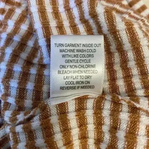 LA Hearts Womens Brown White Striped‎ Ribbed V-Neck Cropped Sweater Large thumbnail 5