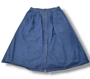 Vintage Koret City Blues Petites Skirt Size 8 W30"in Waist Women's Vintage Skirt thumbnail 1