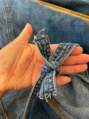 Madewell Blue Denim Wrap Dress - Women Jeans Overalls thumbnail 6