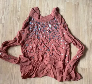 Zara Terracotta Sequin Blouse thumbnail 1