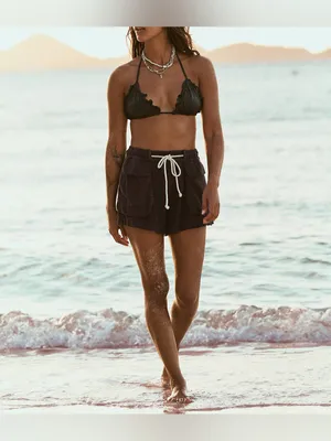 NWT Free People Off-Shore Utility Shorts - chocolate brown - XS thumbnail 4