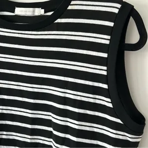 American Holic Black and White Striped Sleeveless Top Large thumbnail 4