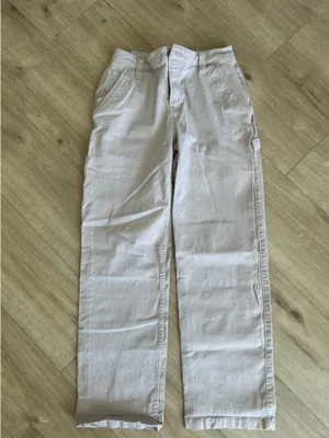 Abercrombie High-Rise Utility Dad Pants Pink thumbnail 1