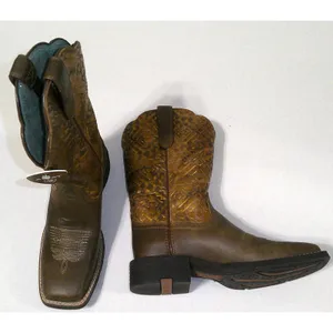 New NWT NIB Boots Womens 5.5 Ariat Round Up Western Metallic Copper Blanket Embo thumbnail 2