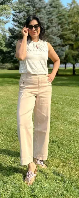 Spanx Stretch Twill Cropped Wide-Leg Pants thumbnail 1